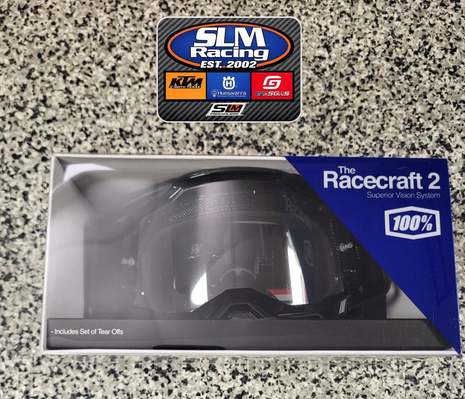 100% RaceCraft 2 Goggles Topo Clear Lens CLOSEOUT #2601-3212