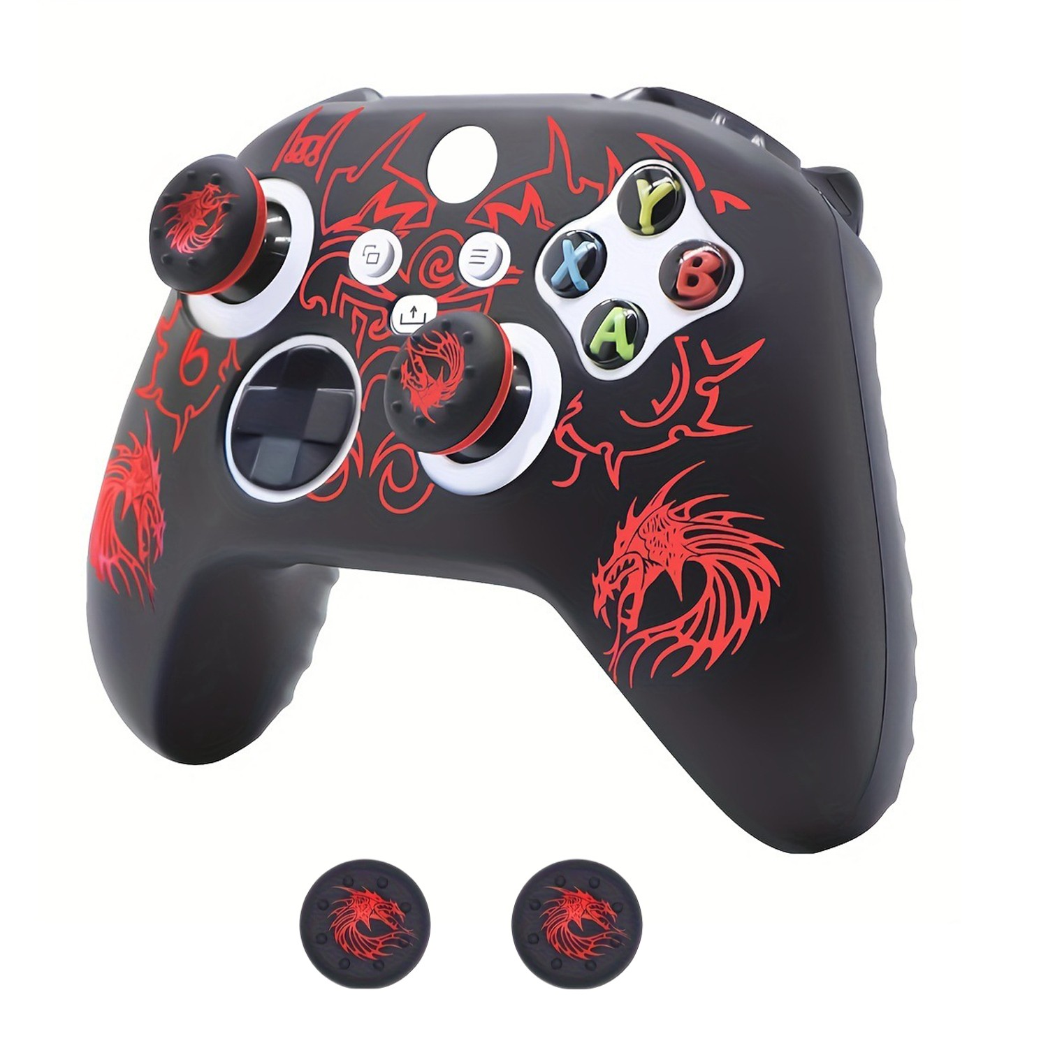Silicone Controller Skin for Xbox Series X/S Controllers, with Thumbstick Caps
