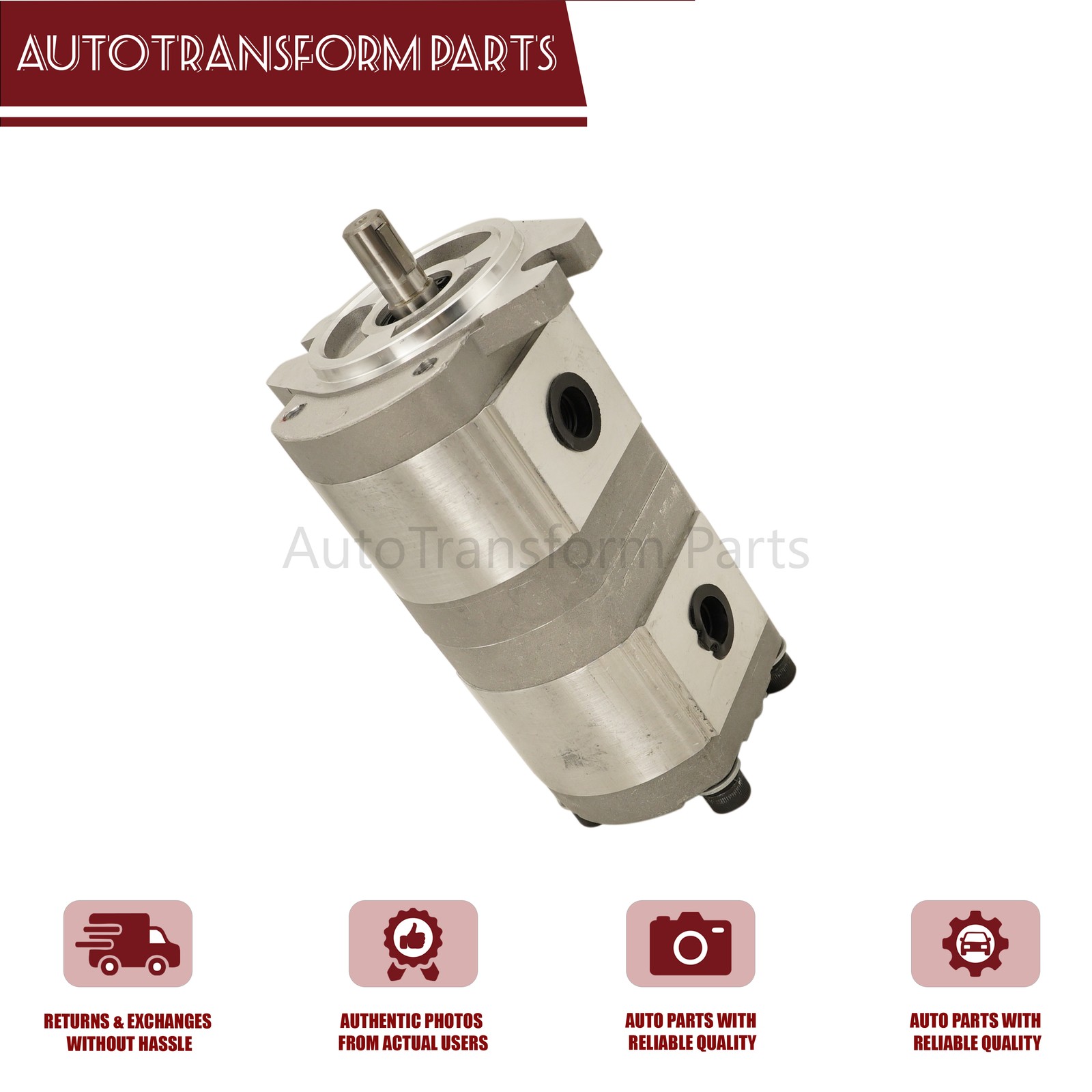 NEW Hydraulic Tandem Double Gear Pump 17.46mmd Shaft HGP-33A-F6/6R US