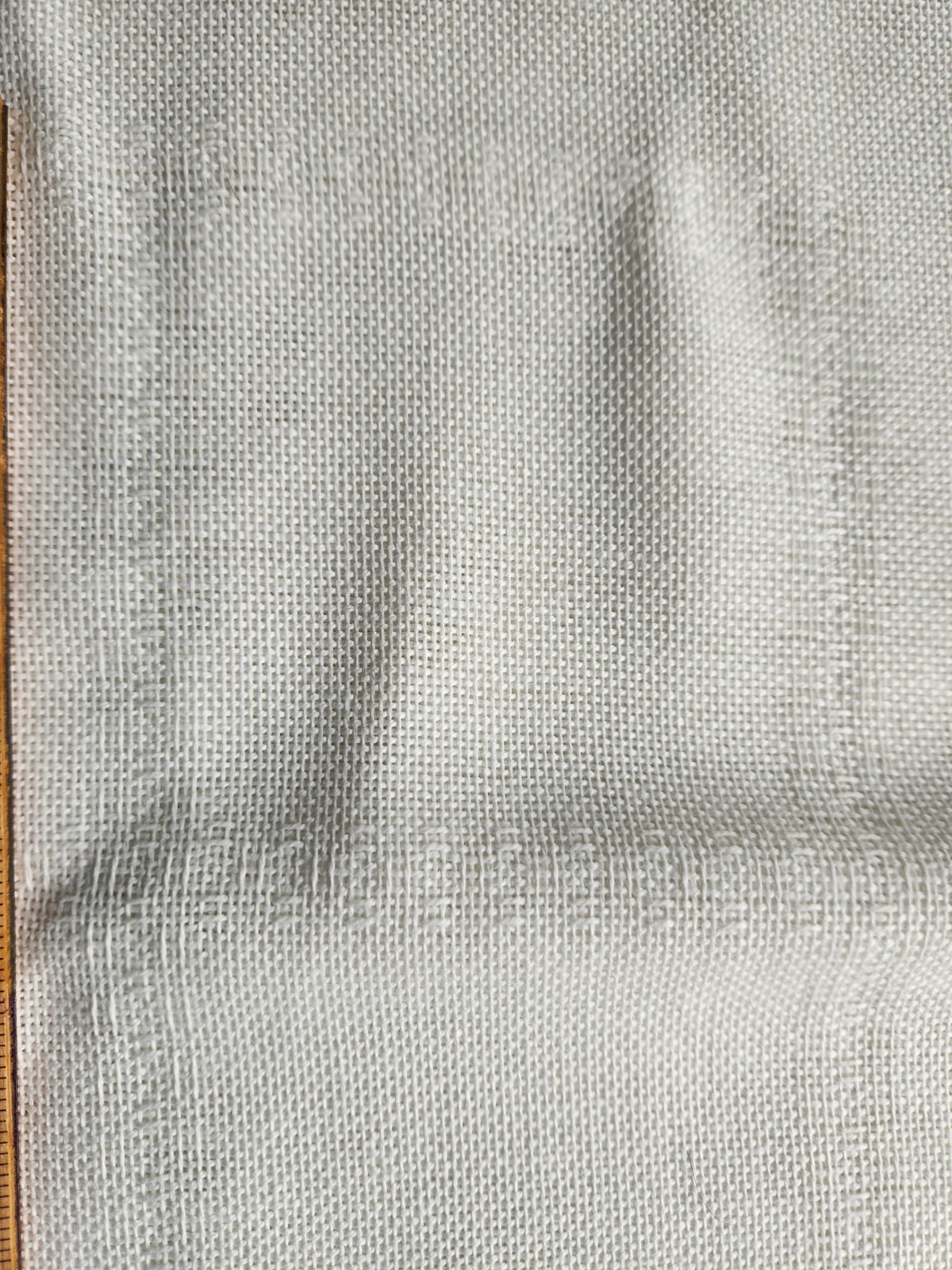 1 large piece ivory needlework fabric 47" x 40" - Anne Cloth??