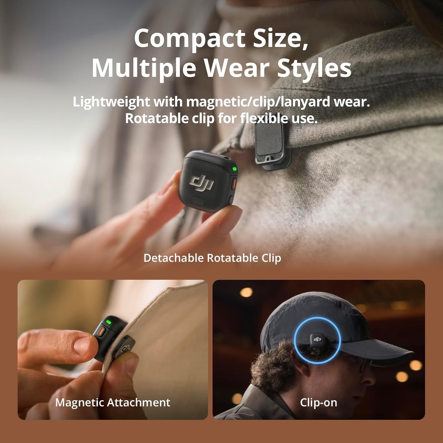 DJI Mic 3 Transmitter,Wireless Microphone Lavalier F/ iPhone/Camera/Android,Vlog