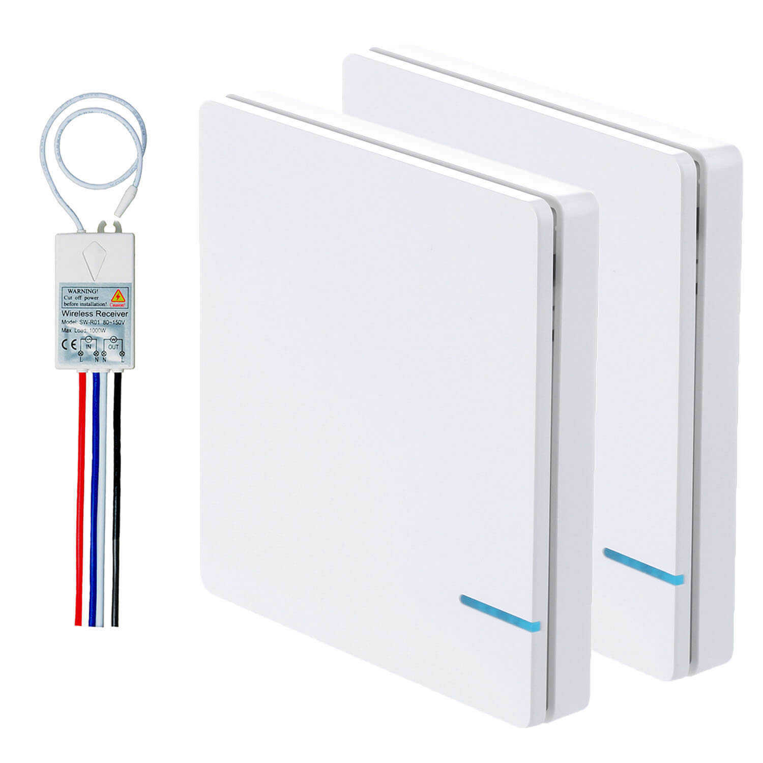 Waterproof 3-Way Wireless Receiver Light Switch Kit for Lamp Remote Control 110V