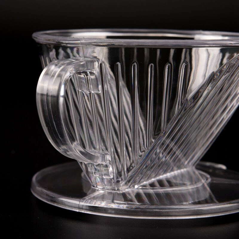 Clear Coffee Filter Brewer Holder Plastic Cup Cone Drip Dripper Maker Reusabl WH