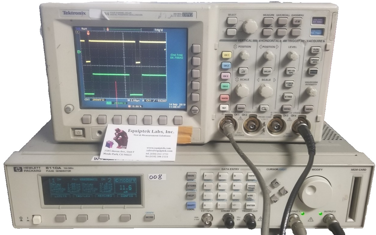 HP 8110A Pulse Pattern Generator 150 MHz Dual output Adjustable Rise/Fall TESTED