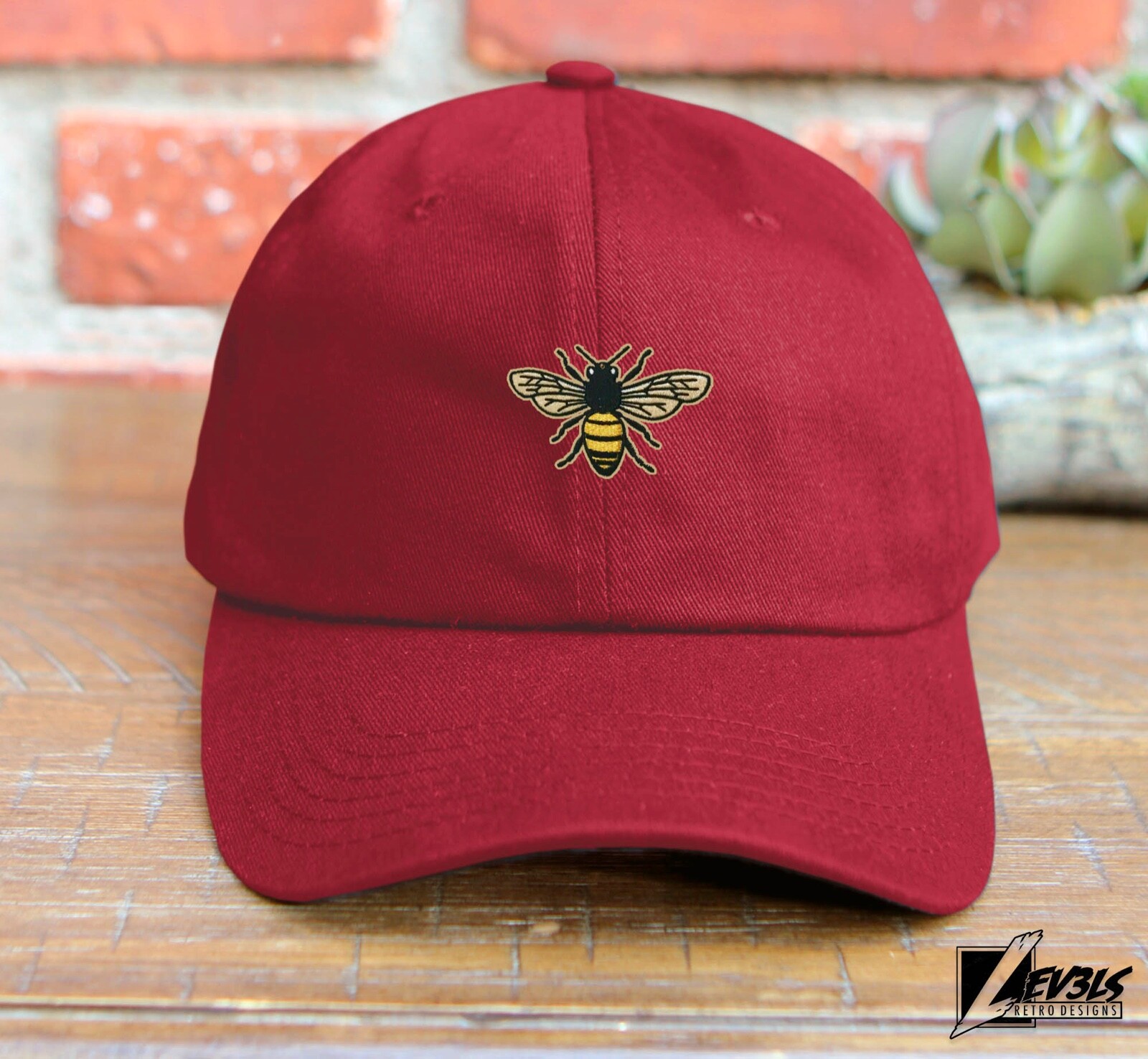 HONEY BEE DAD HAT EMBROIDERED BASEBALL CAP QUEEN BEE ADJUSTABLE BACK BUCKLE CAP