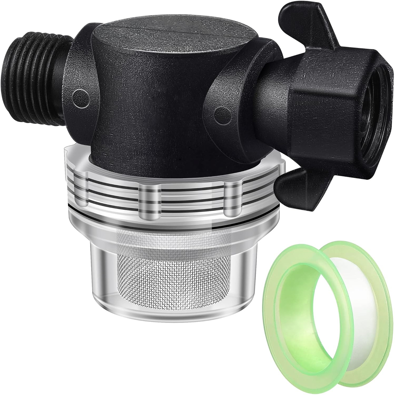 Water Pump Strainer Filter, Compatible with Shurflo Swivel Nut 255-315, 1/2" Fit