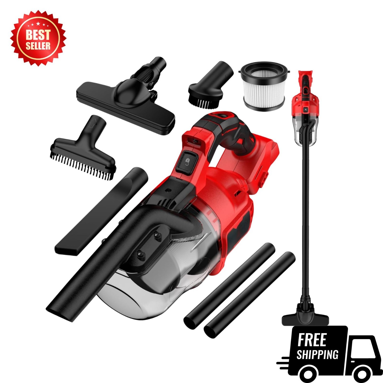 Cordless 5-in-1 Milwaukee M18 Hand Vacuum, 500W Motor, HEPA Filter