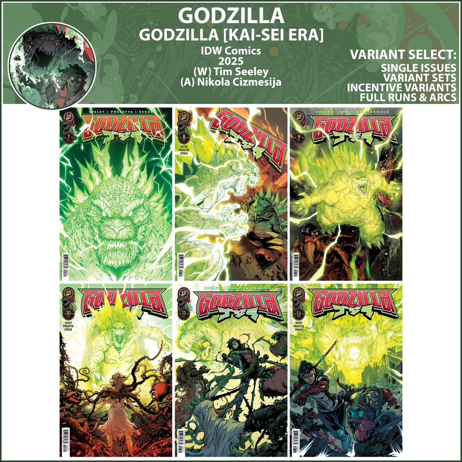 Godzilla [Kai-Sai Era] (2025) #1-6 7 8 9 10 11 12 IDW Comics COVER SELECT