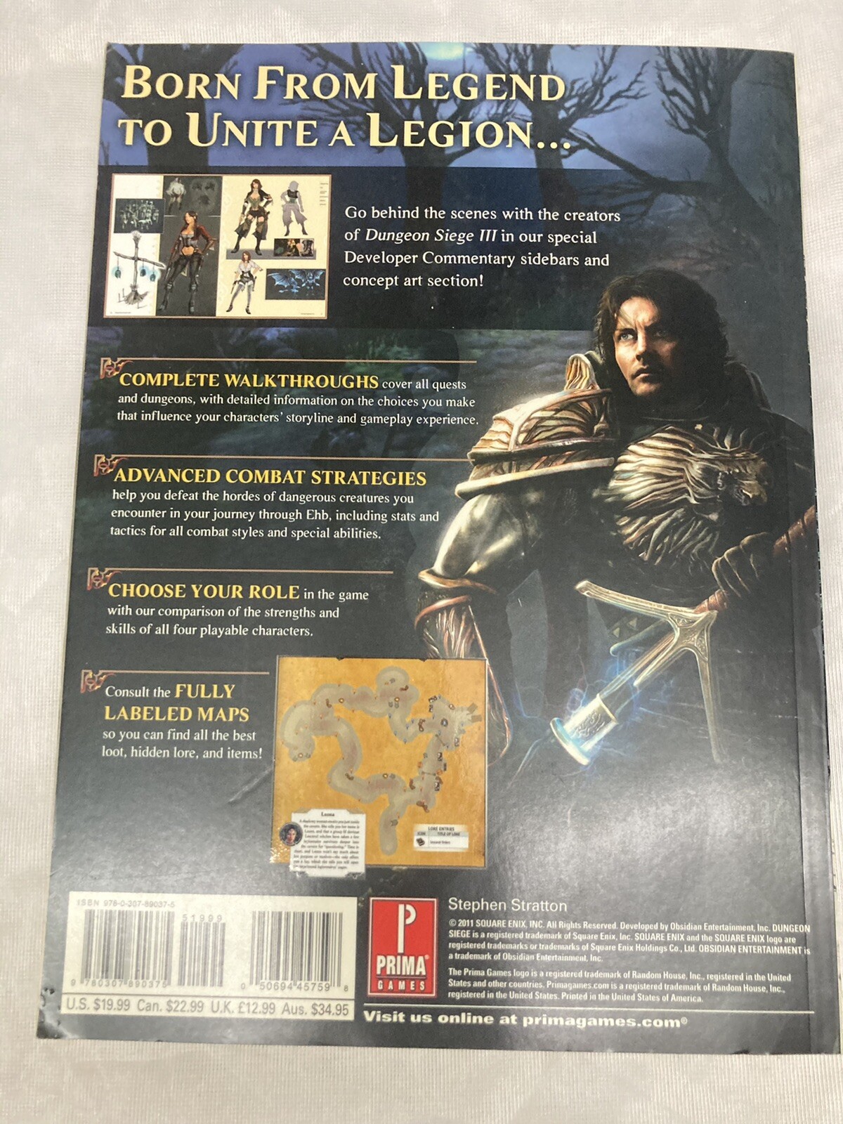 Prima Official Dungeon Siege 3 Strategy Guide (PS3, Xbox 360, PC) RARE