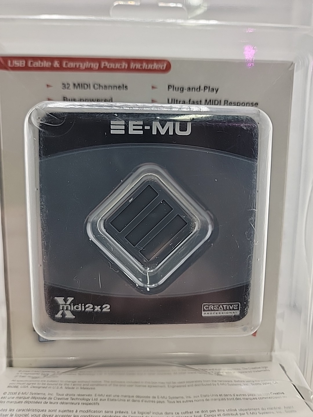 CREATIVE E-MU XMIDI 2X2 USB MIDI INTERFACE NEW IN PACKAGE
