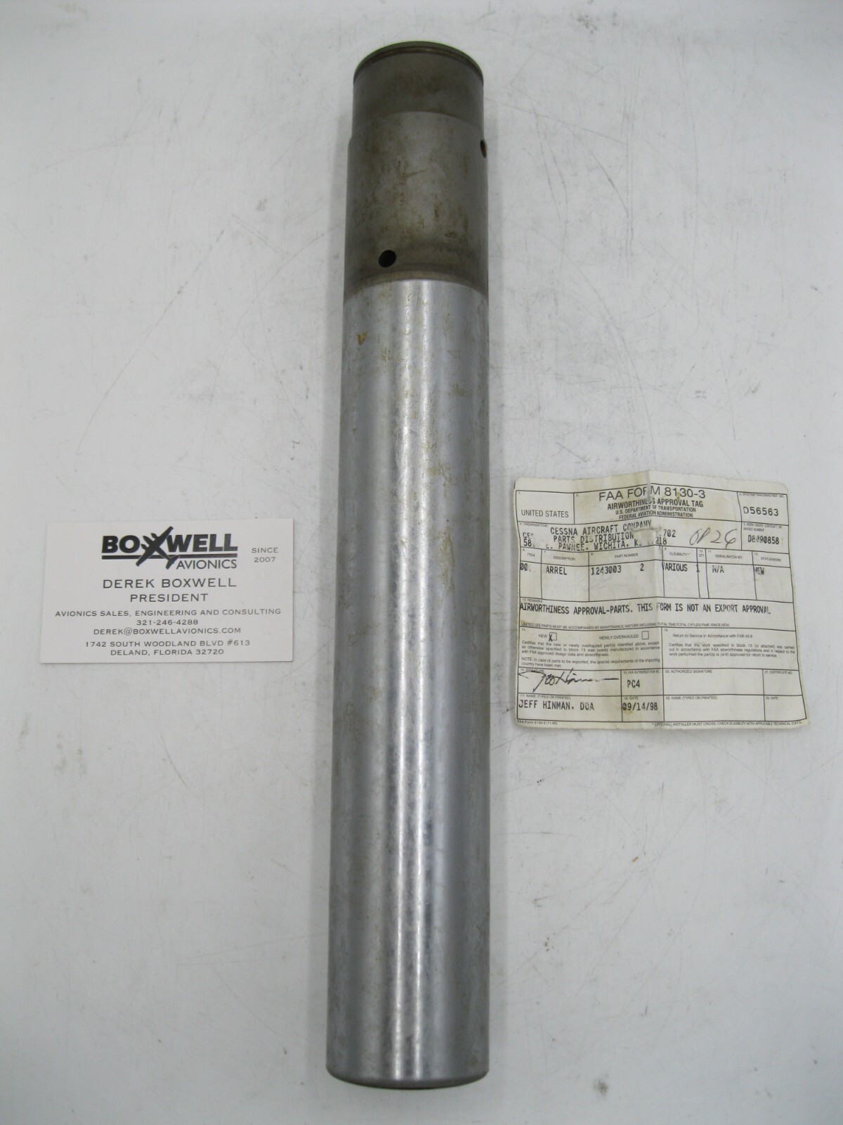 CESSNA 210 T210 PISTON BARREL PN: 1243003-2 PART OF 1243400-202 NEW W 8130 (#2)