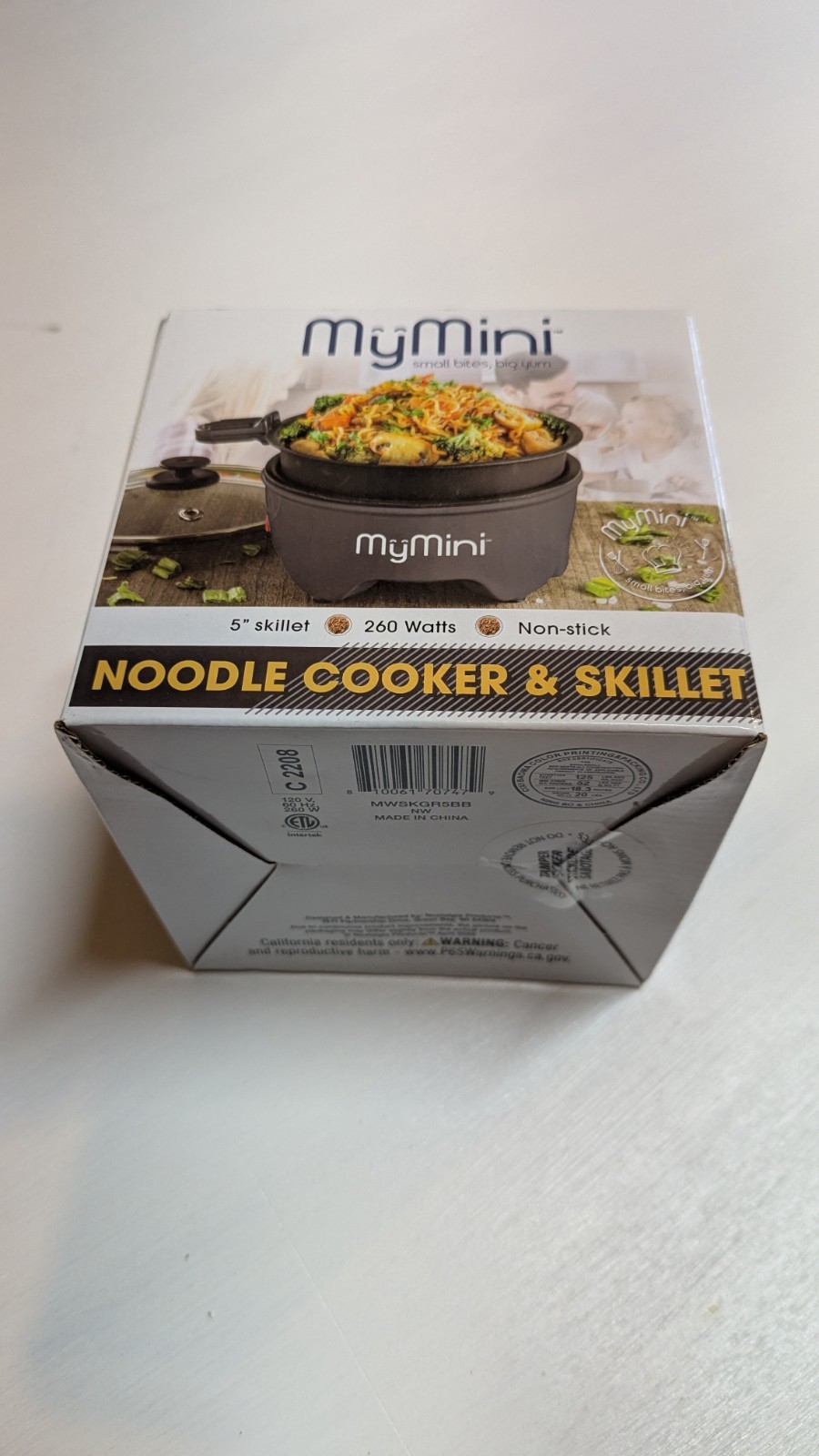 MyMini Electric Noodle Cooker & Skillet NEW Sealed 5” Nonstick 260W Dorm RV