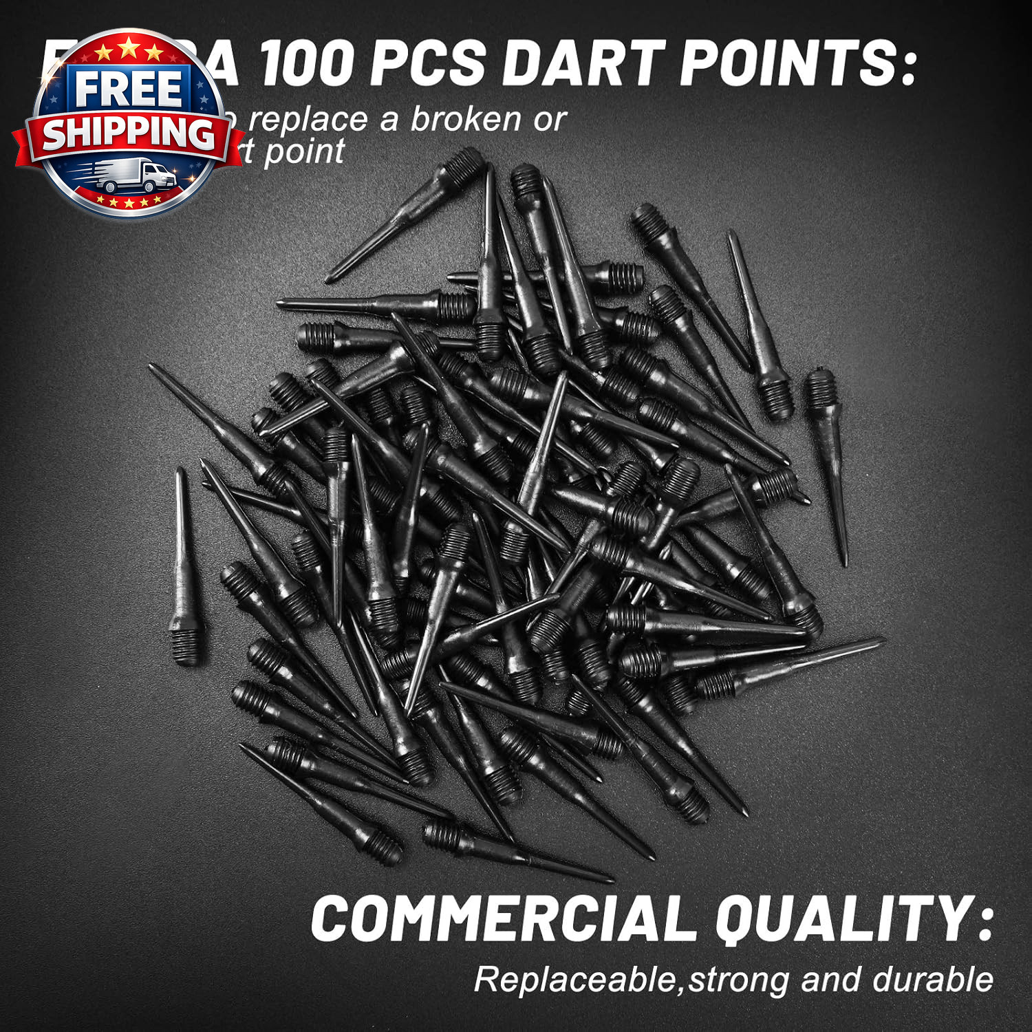 12 Pcs Soft Tip Darts Set with 100 Extra Black Tips - 18G Plastic Darts