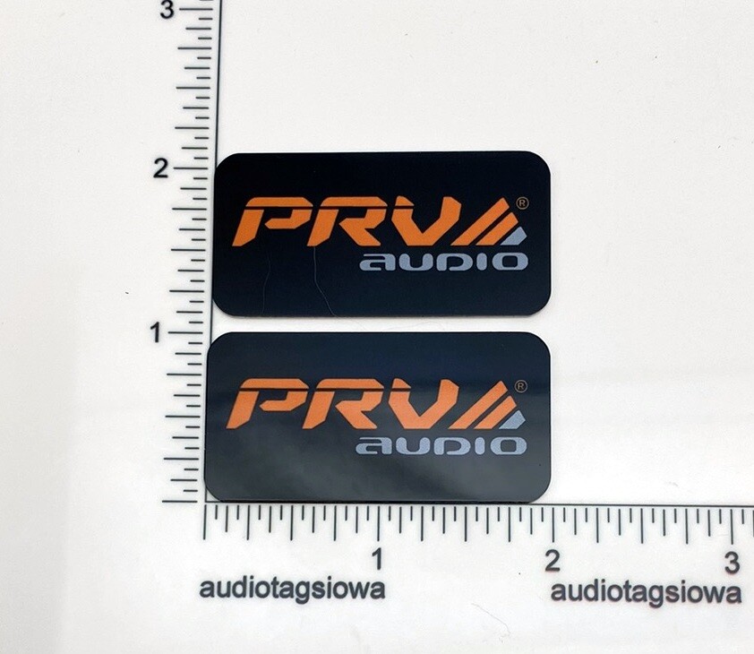 PRV Car Audio Speaker Badges PAIR Custom Made Aluminum