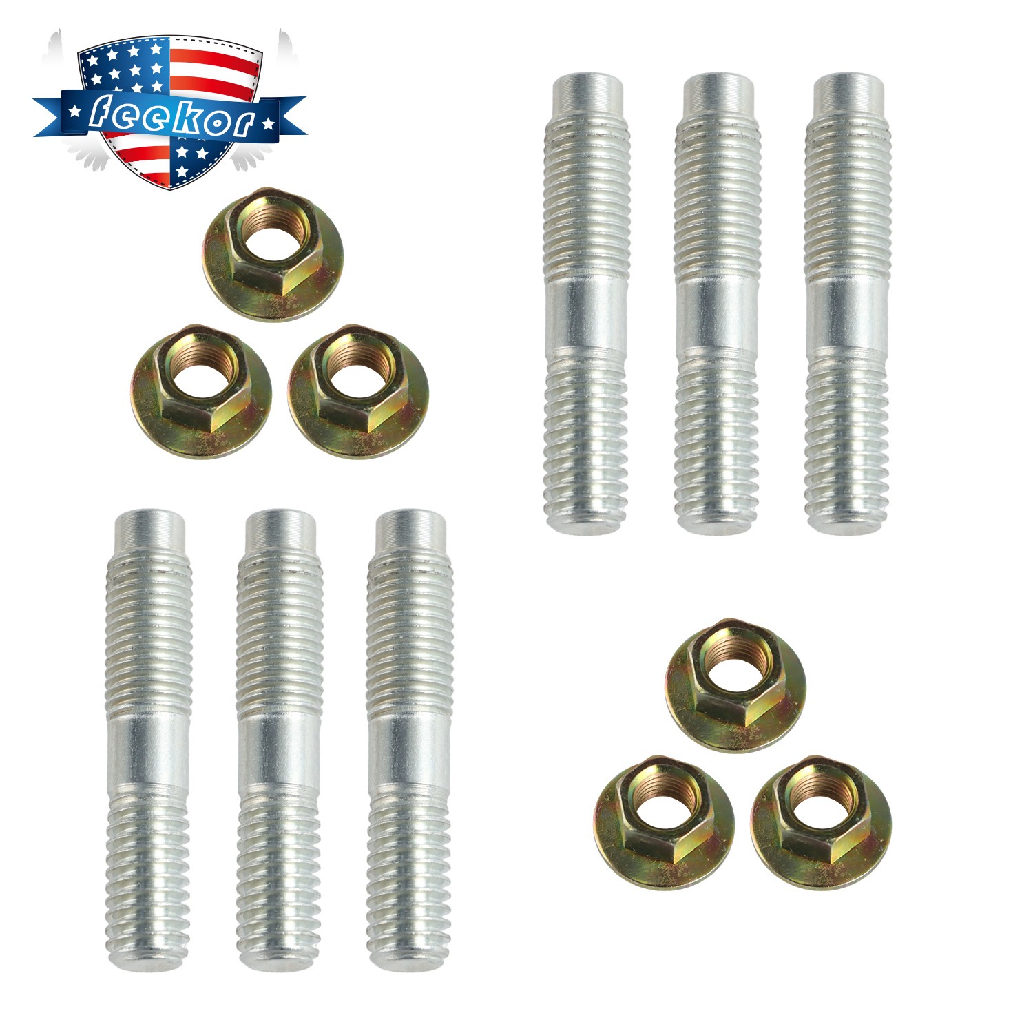 New Transfer Case Studs ＆ Nuts X6 Set for Dodge Trucks 1984-2011 Ram Dakota