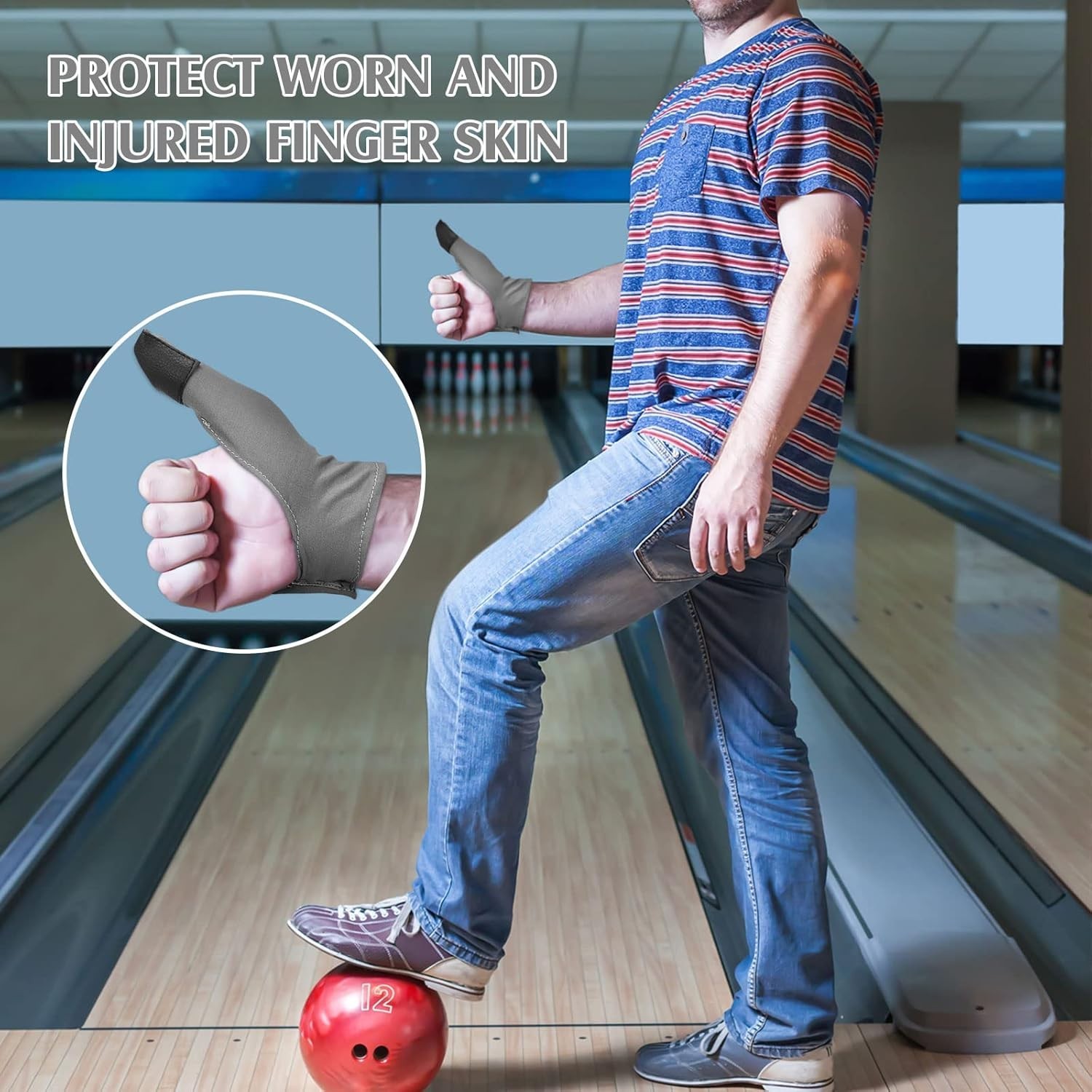 6 Pcs Bowling Thumb Saver Protector Compact and Lightweight Thumb Stabilizer Bow