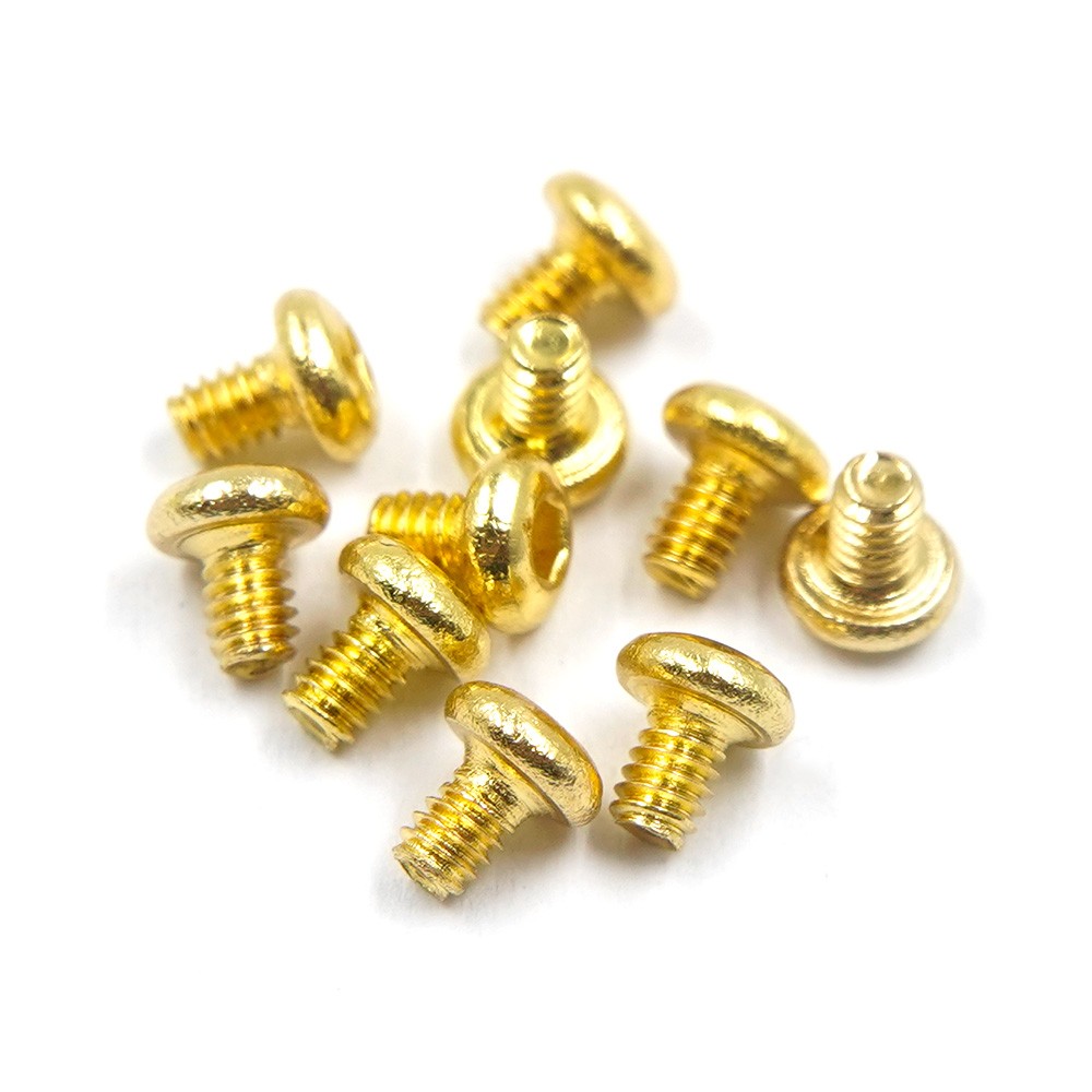 NEW Yeah Racing SHP-203GD Gold Hex Socket Button Head Machine Screw (M2x3mm) (10