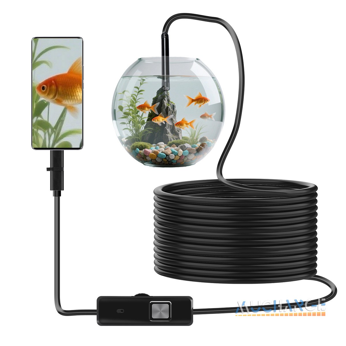 2M/5M USB Borescope Endoscope Flexible Snake Inspection Camera Plug Android PC