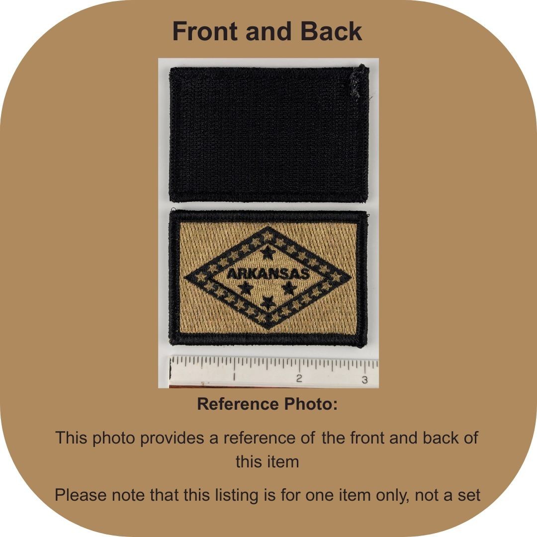 Arkansas State Flag Patch - Subdued Coyote Brown OCP - Hook Fastener Patch