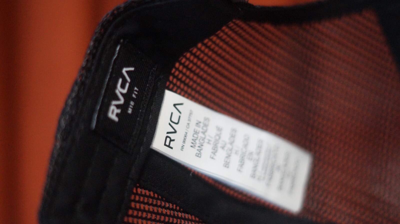 New Rvca Patch Black Curved Mesh Trucker MID FIT Mens Snapback Hat RHTRVC-7