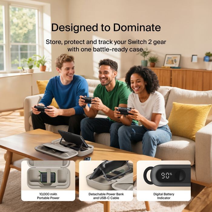 Gaming Charging Case 20W for Nintendo Switch 2, Sand