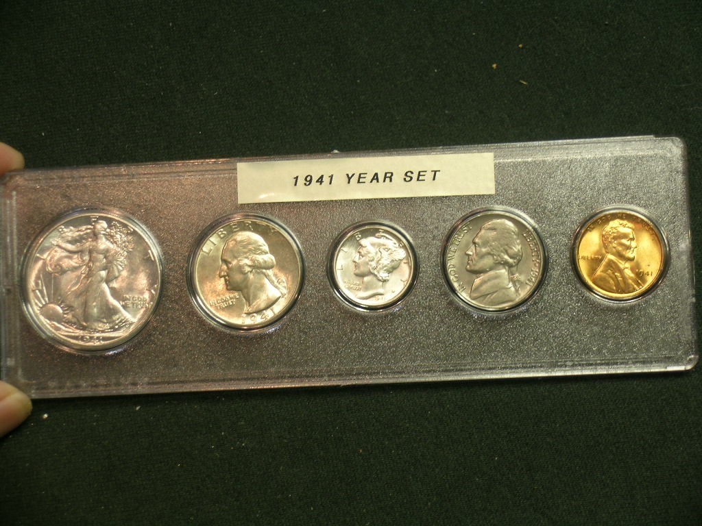 1941 Very Choice Bordeline Uncirculated Philadelphia  Mint Year Set  (41P9)
