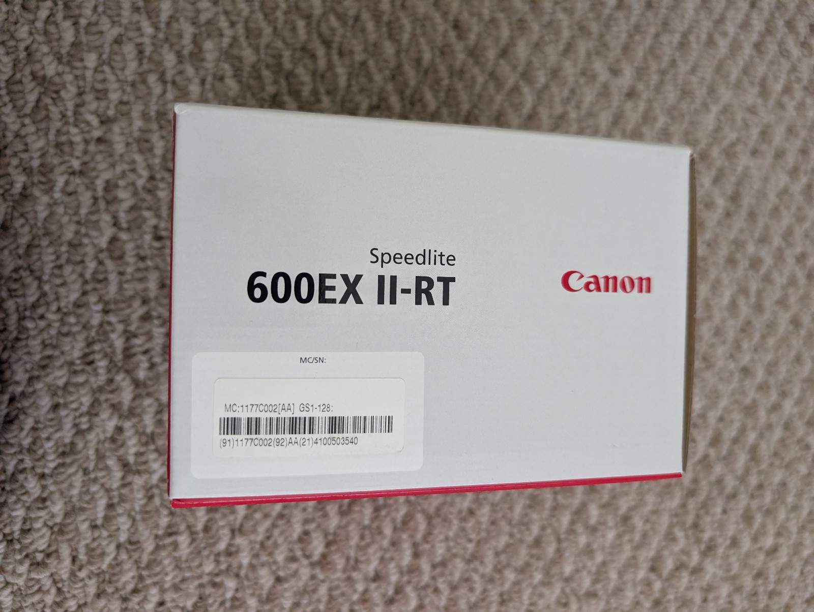 Empty Box Canon Speedlite 600EX II-RT