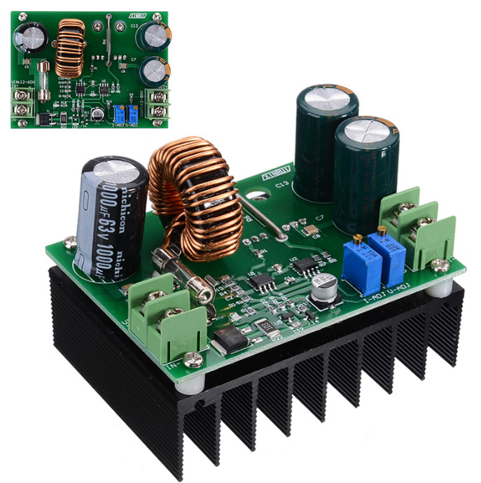 600W DC-DC Boost Module Converter Board 15A 12V-60V to 10A 12V-80V Set Up Module