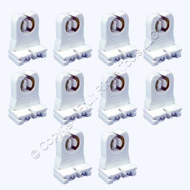 Leviton 13351 10 Fluorescent Lamp Holders T-8 T-12 Light Socket G13 10-Pack