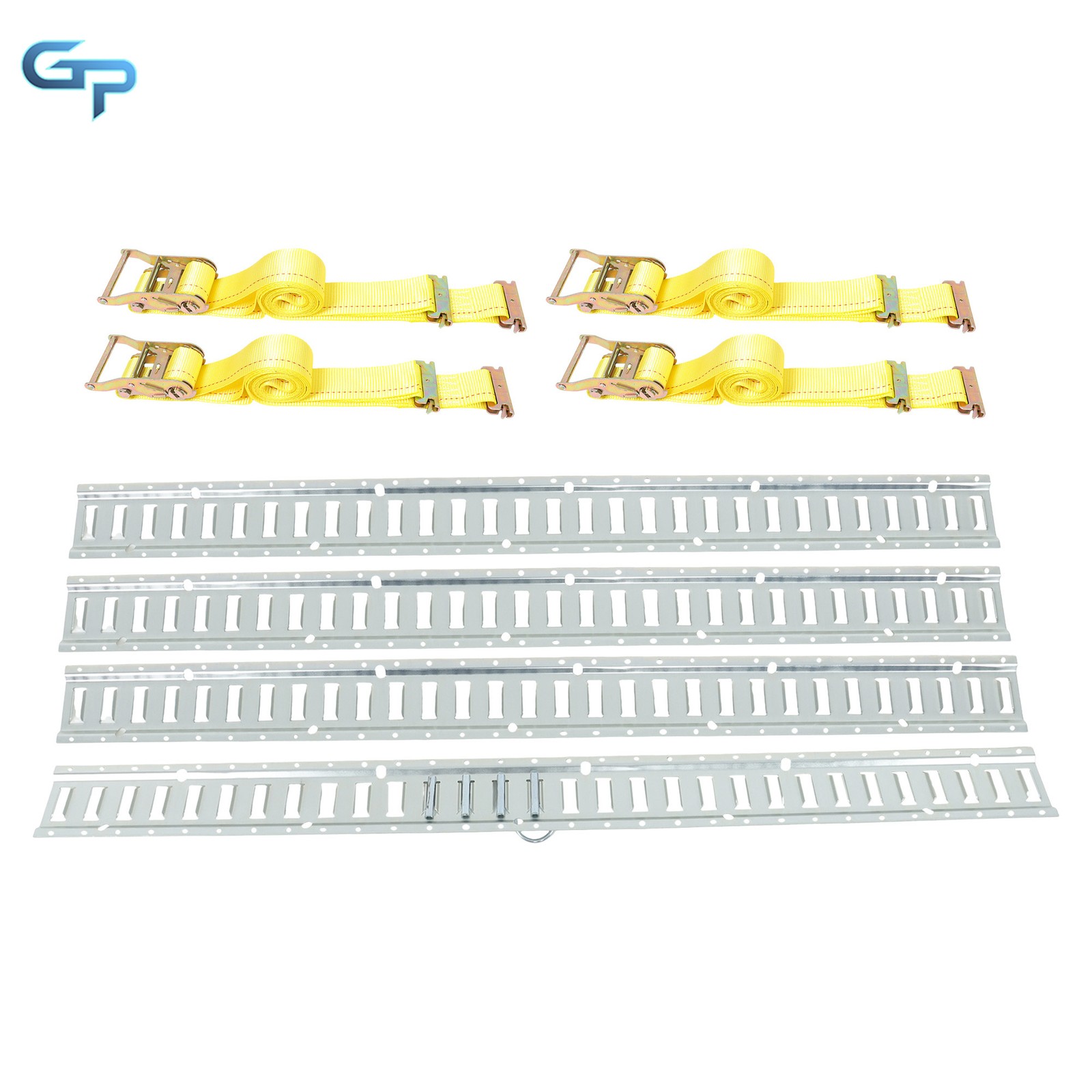 12 Pack 4 Pack E Track Rail Kit Includes 4 Steel Rails & 4 O-Rings & 4 Tie-Offs