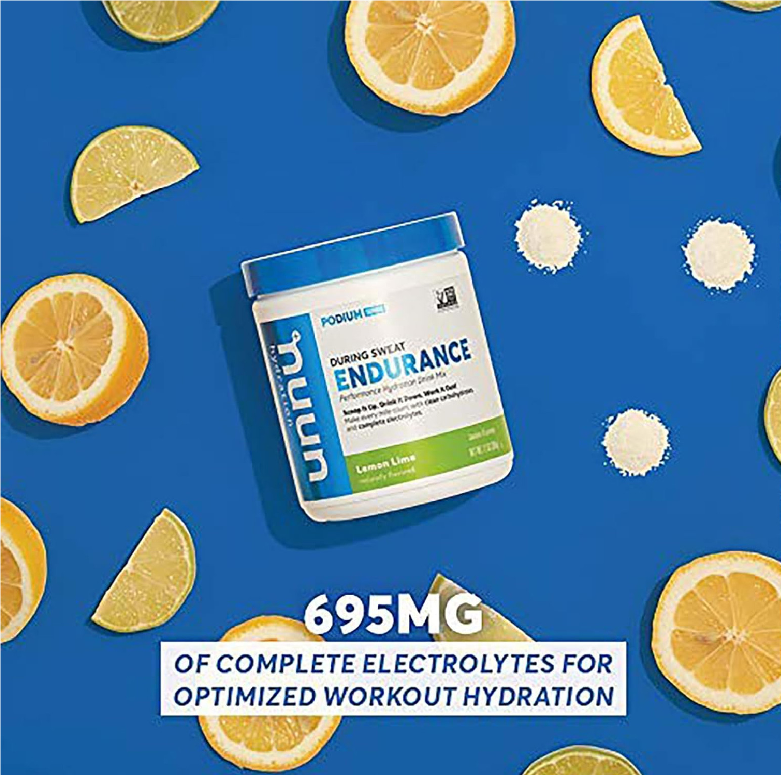 Nuun Hydration Endurance Powder, Lemon Lime, Workout Support,5 Essential Electro