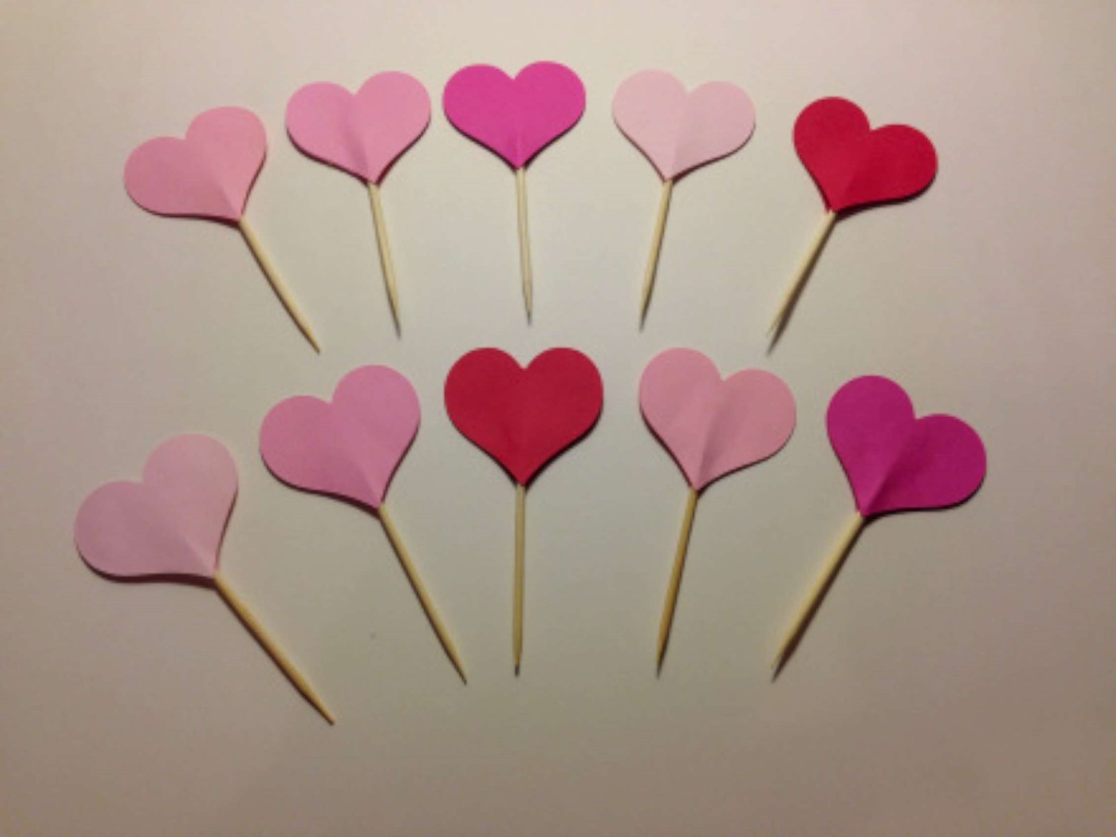 24 Hearts Toothpicks Party Food Picks Cupcake Toppers