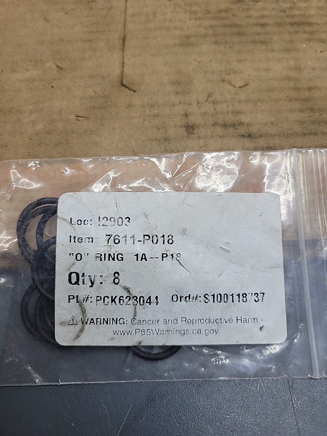 Qty: 8 7611-P018 Hoshizaki O Ring 1A-P18 Genuine OEM HOS7611-P018