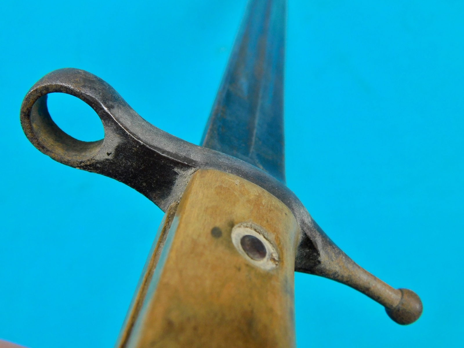 Italian Italy Vintage WW2 Bayonet Fighting Knife w/ Scabbard Frog