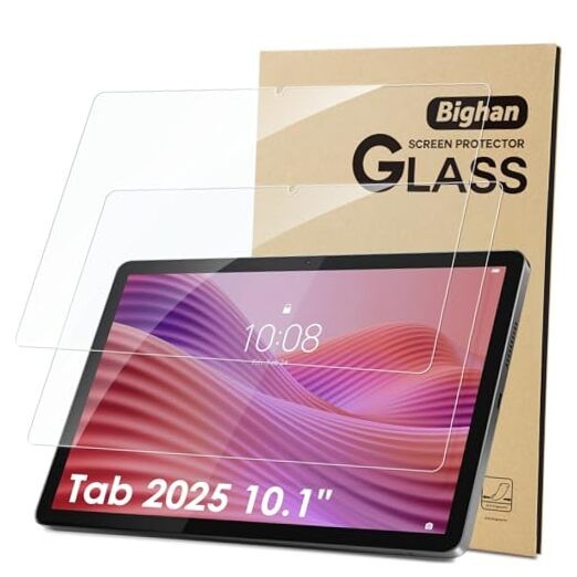 2 Pack Screen Protector Compatible with Lenovo Tab 2025 10.1", 9H Hardness