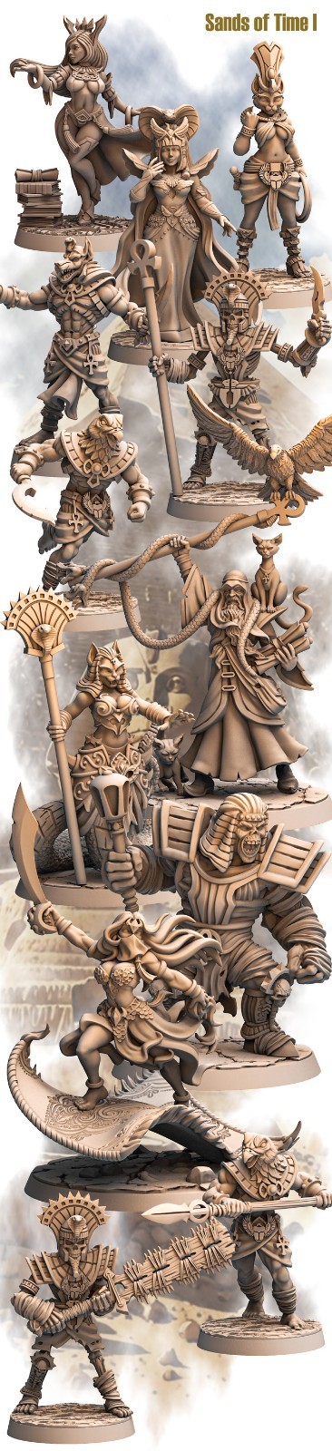 Sands of Time 1 – 12 Fantasy Desert Miniatures Resin RPG Encounter Set