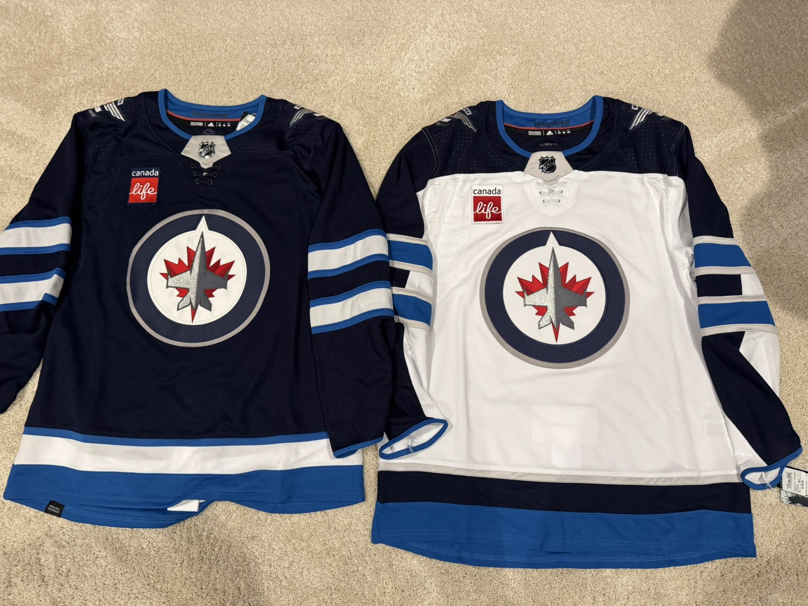 Winnipeg Jets Canada Life Patch Ad Blue