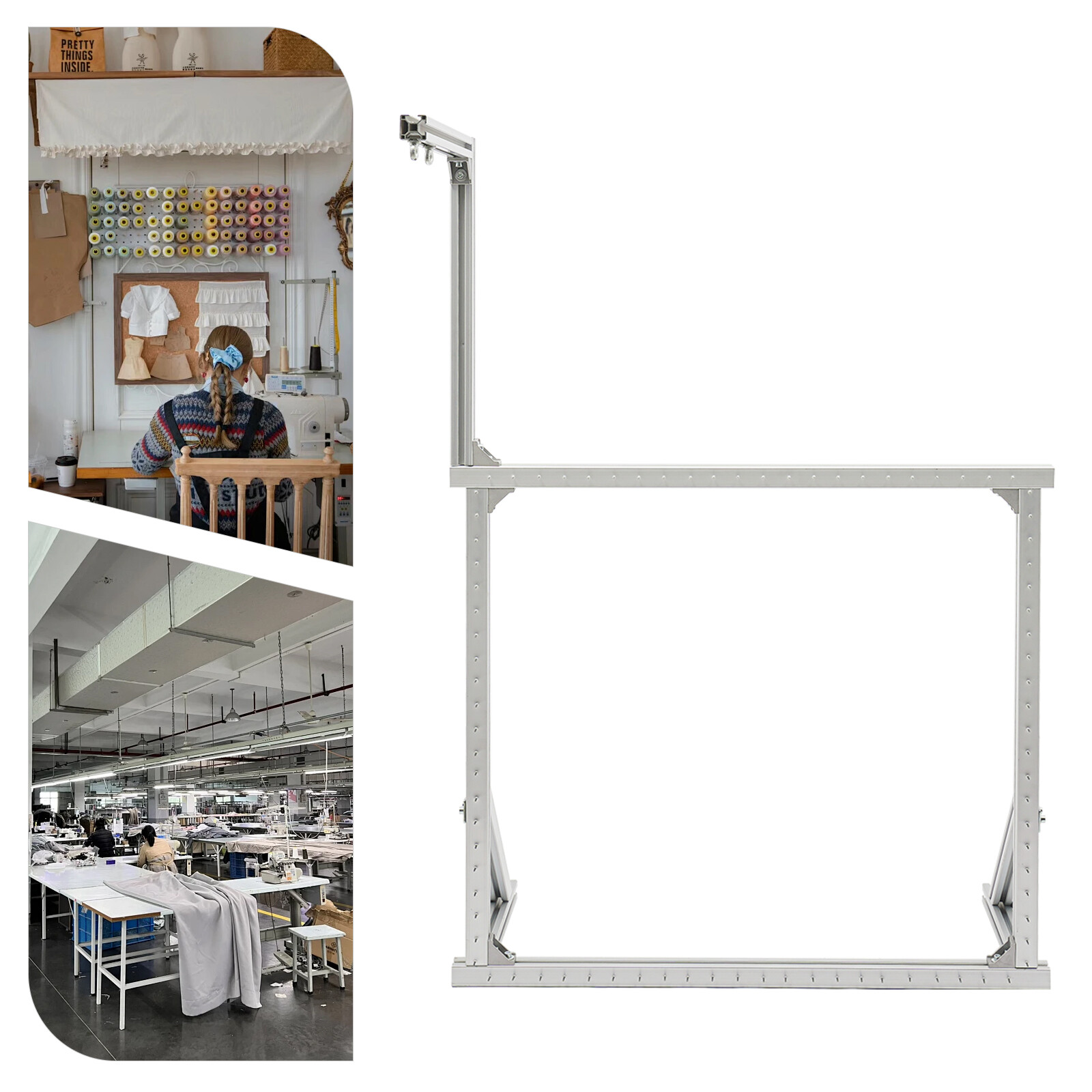 27.55 In Tufting Frame Silver Rug Tufting Frame Aluminium Alloy Tufting Frame