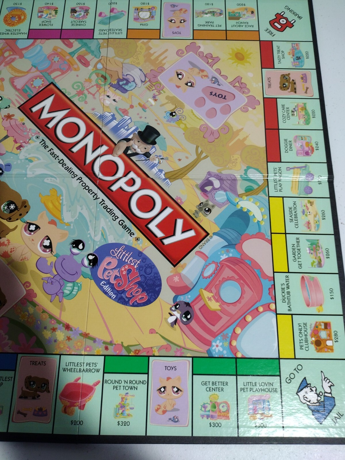 Littlest Pet Shop Monopoly Replacement Piece- GAME BOARD ONLY