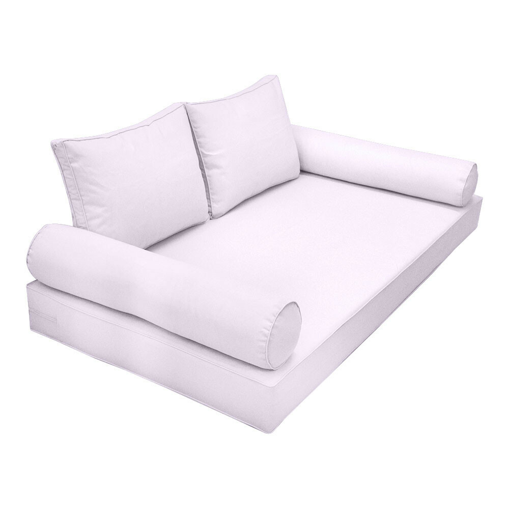 Full Size 5PC Pipe Daybed Mattress Cushion Bolster Pillow Complete Set S.1 AD107