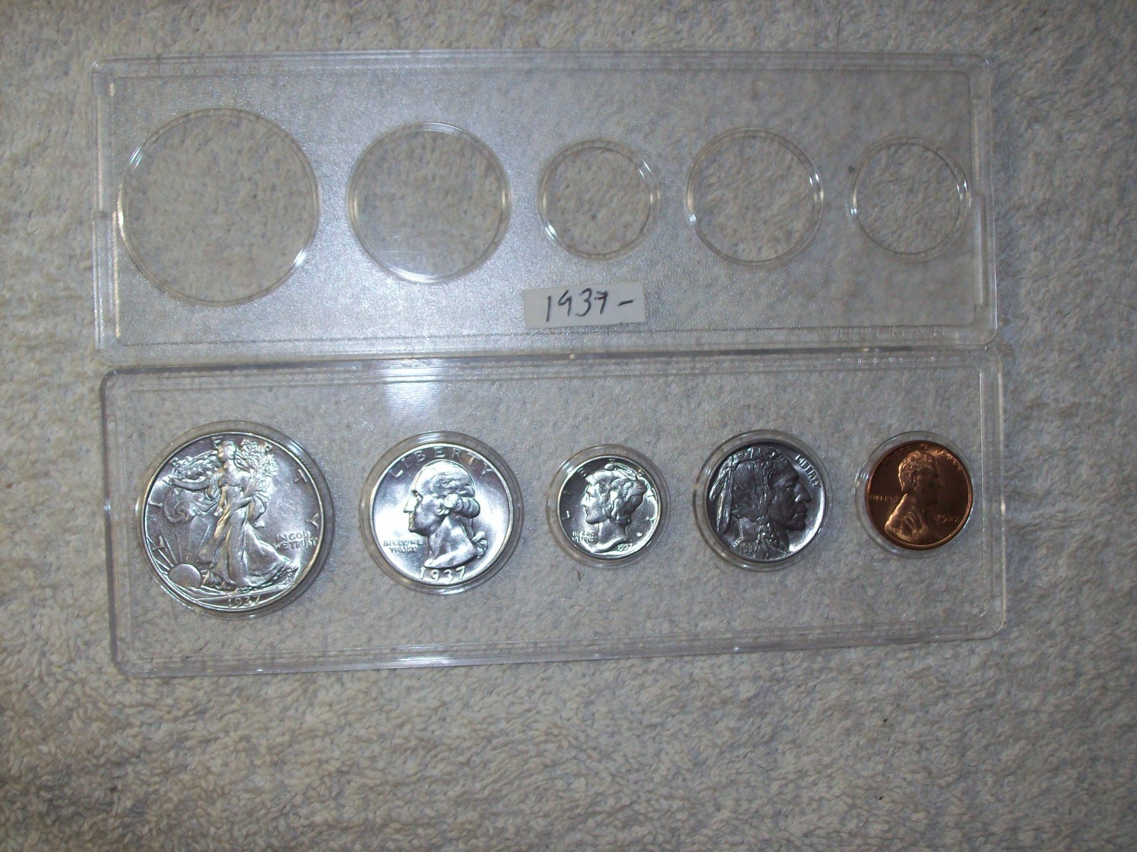1937 MINT SET UNCIRCULATED PHILADELPHIA MINT