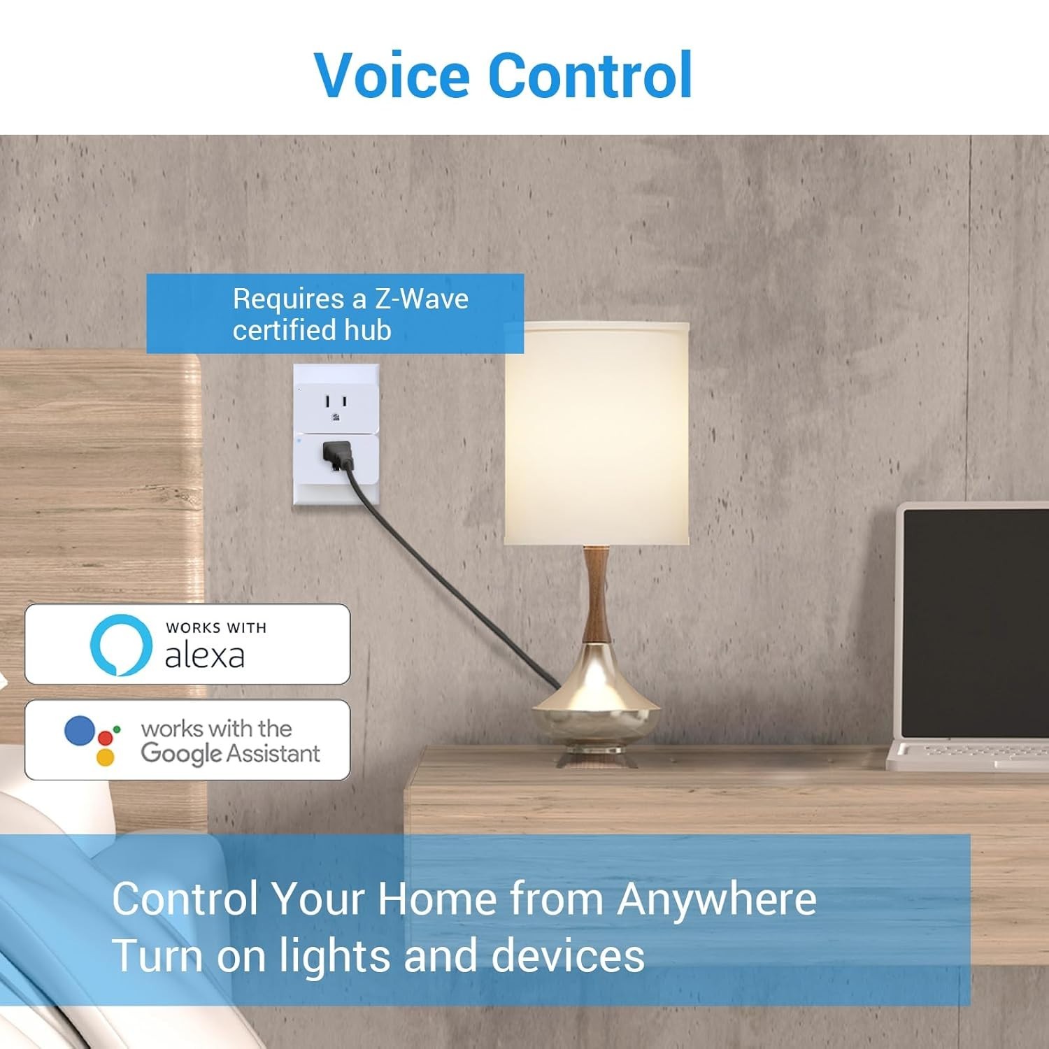 Intelligent Z-Wave Outlet, Voice Control