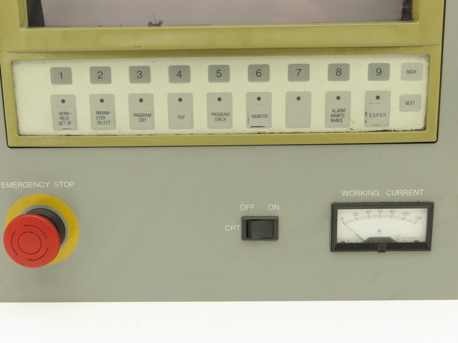 Mitsubishi BG513B088H02 CNC HMI Controller Panel Push Button EX8 Die Sinker