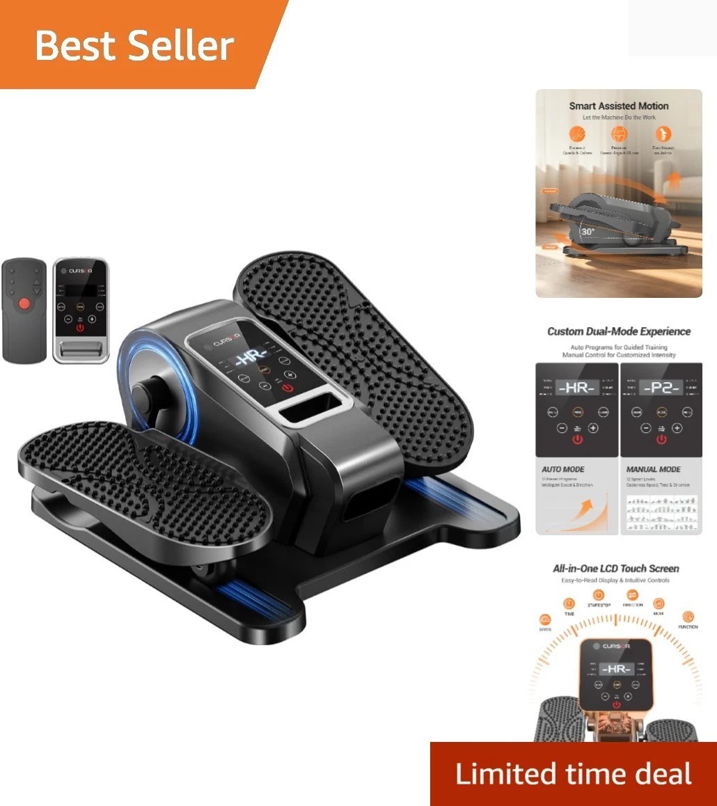 Under Desk Elliptical Machine, Electric Seated Pedal Exerciser, Quiet Leg Exe...