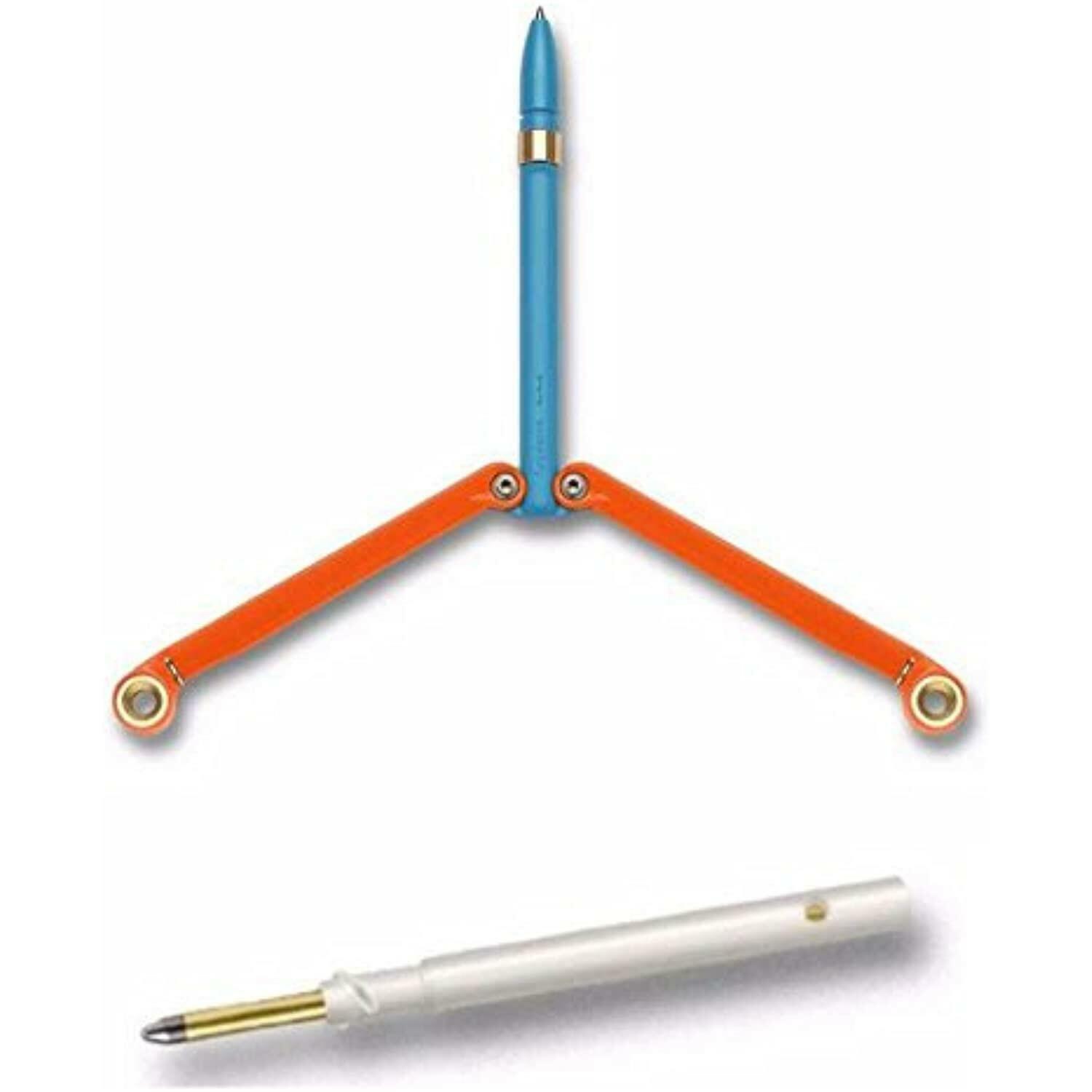 Spyderco BaliYo Butterfly Pen, Orange/Blue With Replacement Ink, YUS116 + YUSRBL