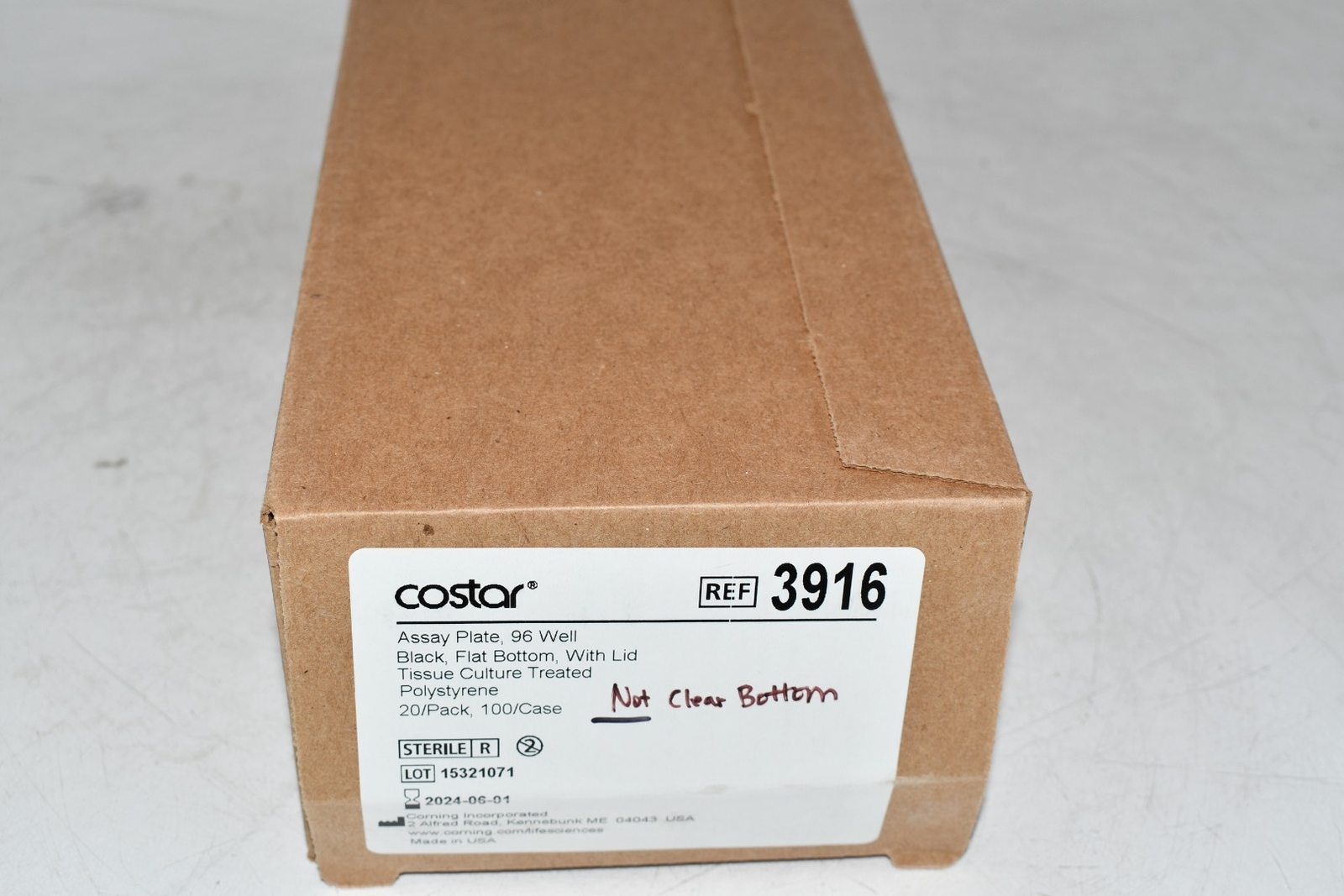 NEW Corning Costar 3916 96-well Solid Black Flat Bottom Polystyrene TC-treated M
