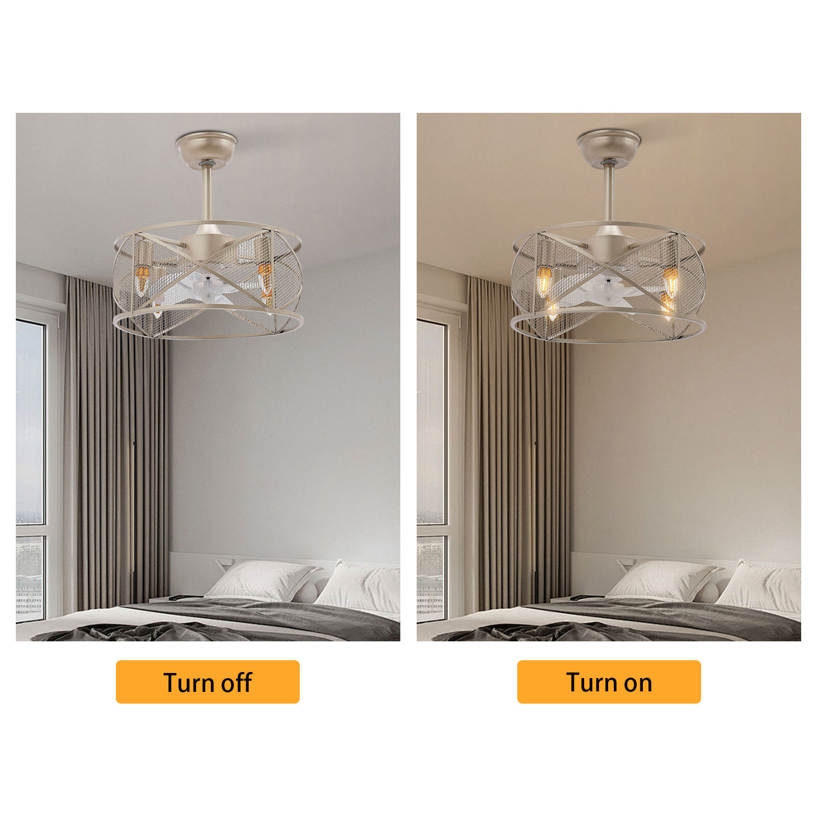 Caged Ceiling Fan Light Ceiling Fan Light Ceiling Fan with Light Remote Control