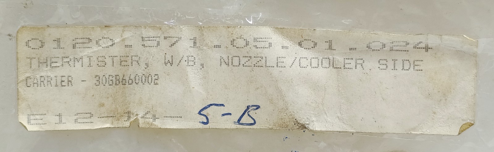 CARRIER 30GB660002 THERMISTOR TEMPERATURE SENSOR NOZZLE COOLER SIDE NEW SURPLUS