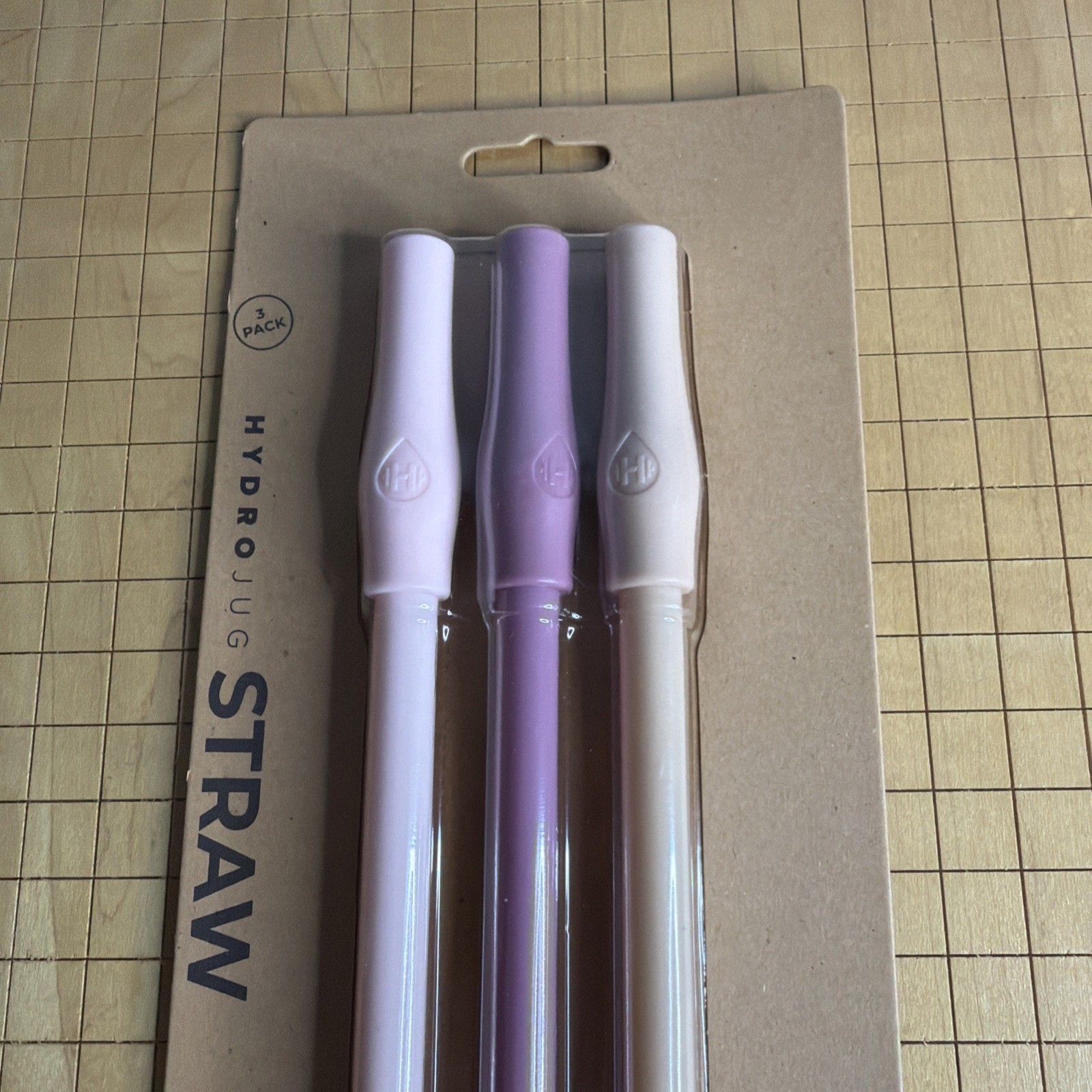 NEW HydroJug 3 Pack Replacement Straws Bare Plum Petal