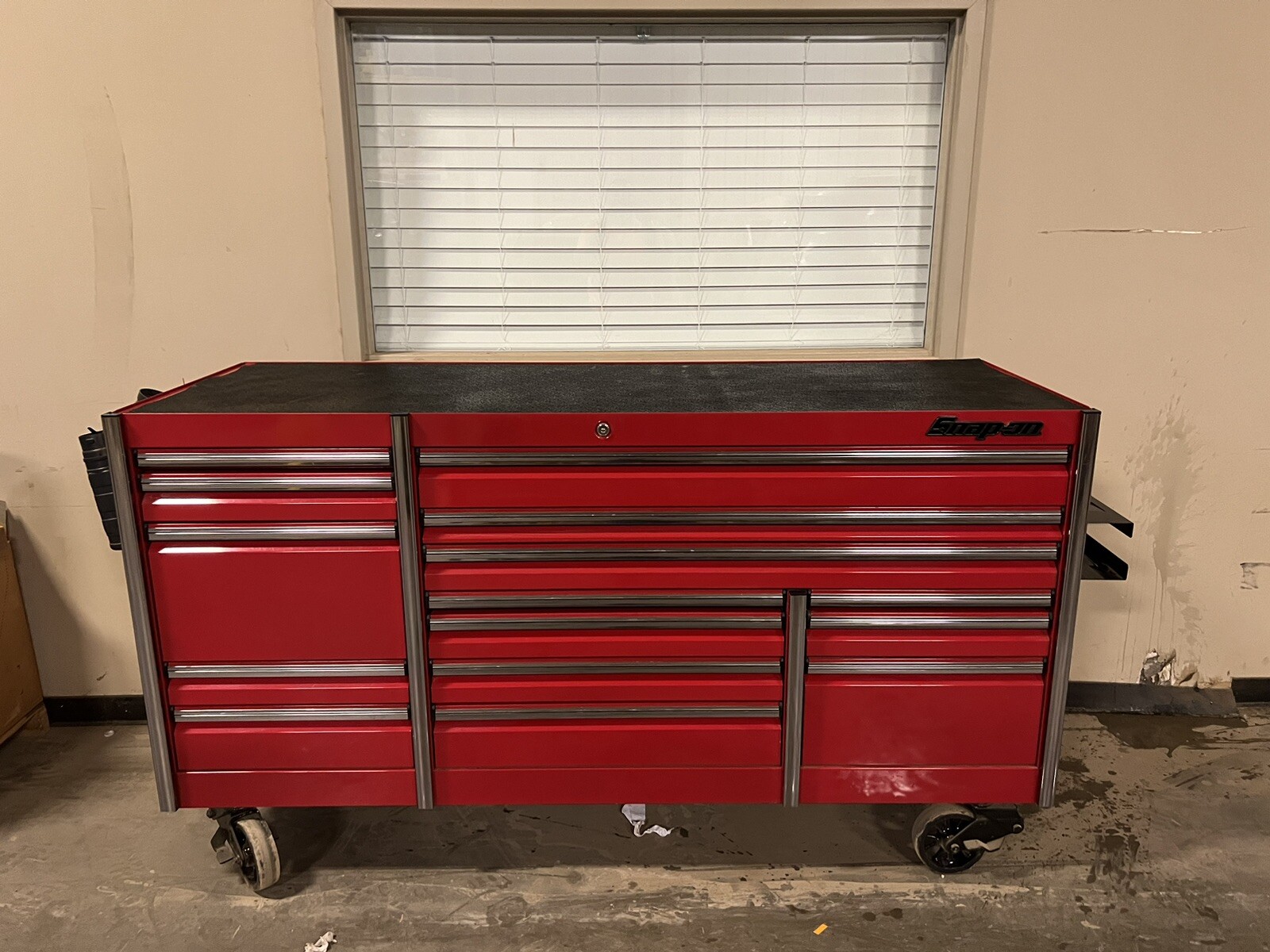 Snap On Cranberry & Black Trim 84" Epiq Tool Box Toolbox & Armor Edge Top